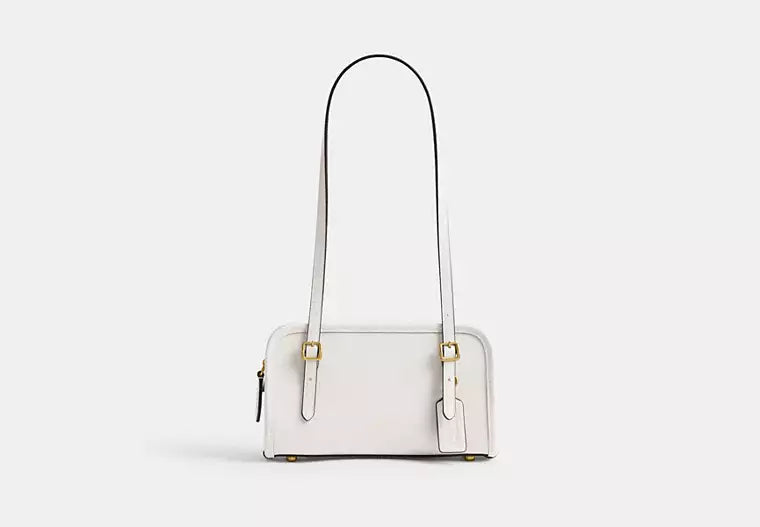 Crinkle Patent Leather Swing Zip Shoulder Bag