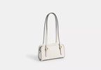 Crinkle Patent Leather Swing Zip Shoulder Bag