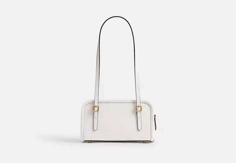 Crinkle Patent Leather Swing Zip Shoulder Bag