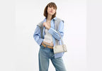 Crinkle Patent Leather Swing Zip Shoulder Bag