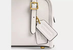 Crinkle Patent Leather Swing Zip Shoulder Bag