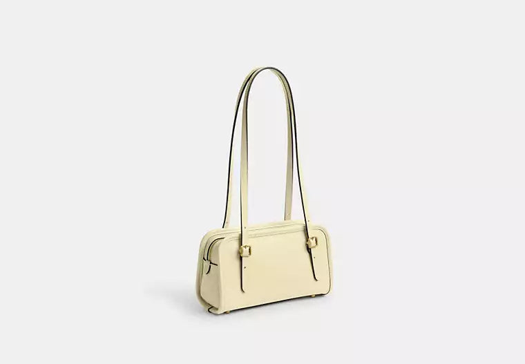 Crinkle Patent Leather Swing Zip Shoulder Bag