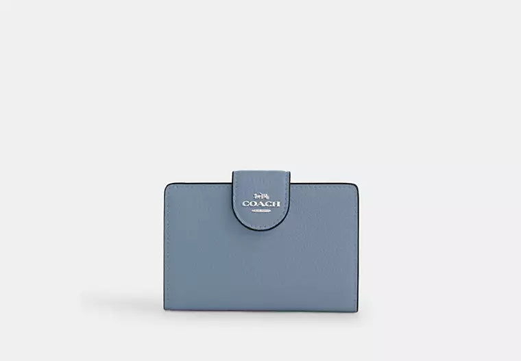 Medium Corner Zip Leather Wallet With ID Window