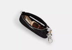 Denim Shoulder Bag With Detachable Straps And Pockets