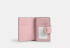 Medium Corner Zip Wallet With Denim And Leather