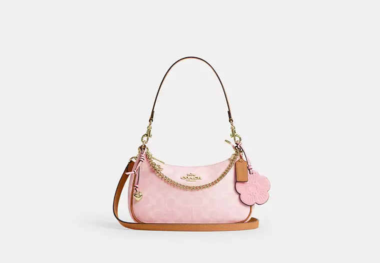 Terri Shoulder Bag - Signature Canvas - Charm