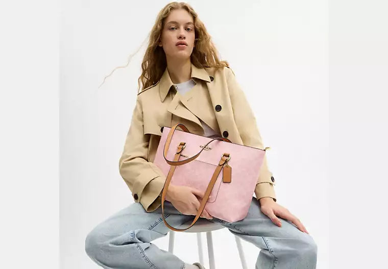 Signature Canvas Station Tote Bag With Laptop Pocket
