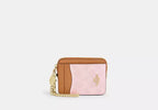Zip card case, signature canvas charm
