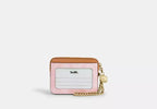 Zip card case, signature canvas charm