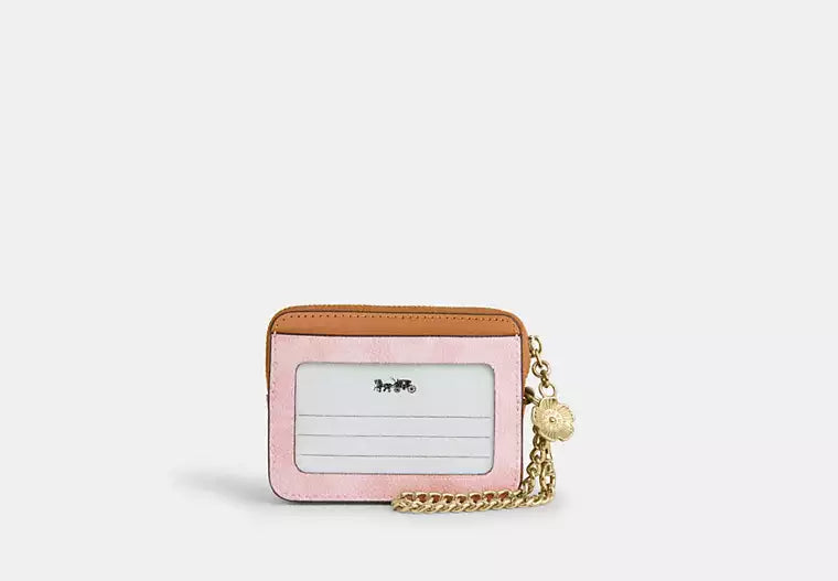 Zip card case, signature canvas charm