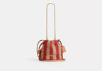 Mini Straw Drawstring Bag with Detachable Chains