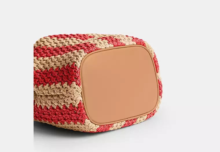 Mini Straw Drawstring Bag with Detachable Chains
