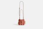 Mini Straw Drawstring Bag with Detachable Chains