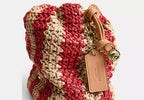 Mini Straw Drawstring Bag with Detachable Chains