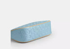 Pearlized Leather Shoulder Bag with Detachable Strap