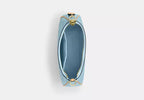Pearlized Leather Shoulder Bag with Detachable Strap