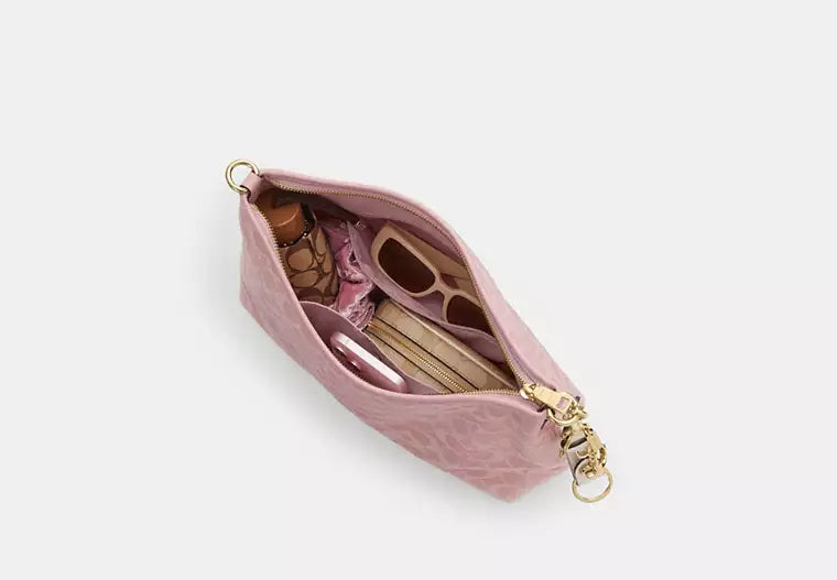 Denim Shoulder Bag With Detachable Strap