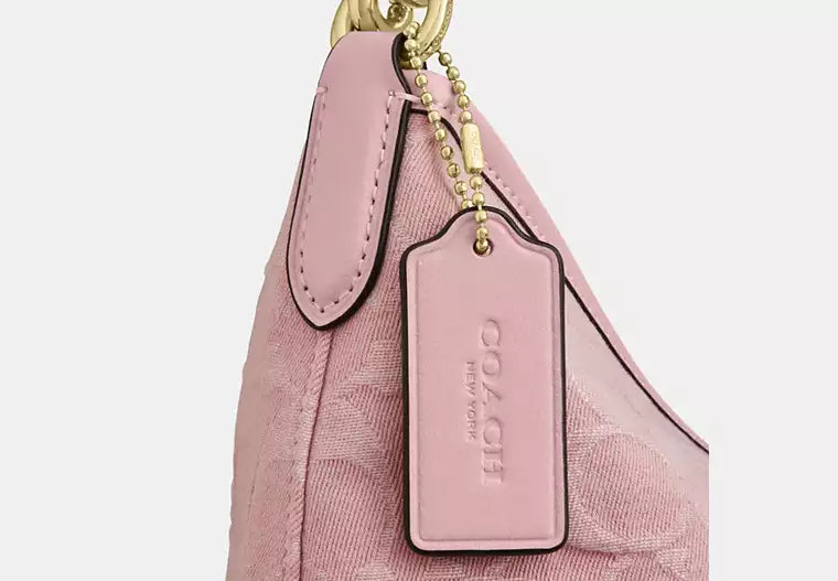 Denim Shoulder Bag With Detachable Strap