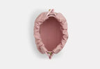 Denim Drawstring Shoulder Bag with Detachable Strap
