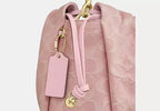 Denim Drawstring Shoulder Bag with Detachable Strap