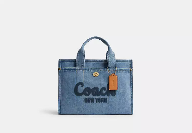 Denim Cargo Tote Bag – Convertible Shoulder & Crossbody