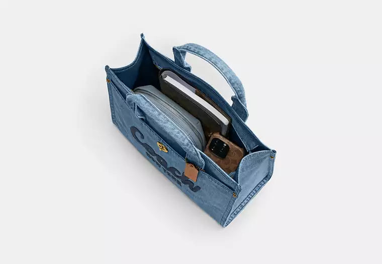 Denim Cargo Tote Bag – Convertible Shoulder & Crossbody