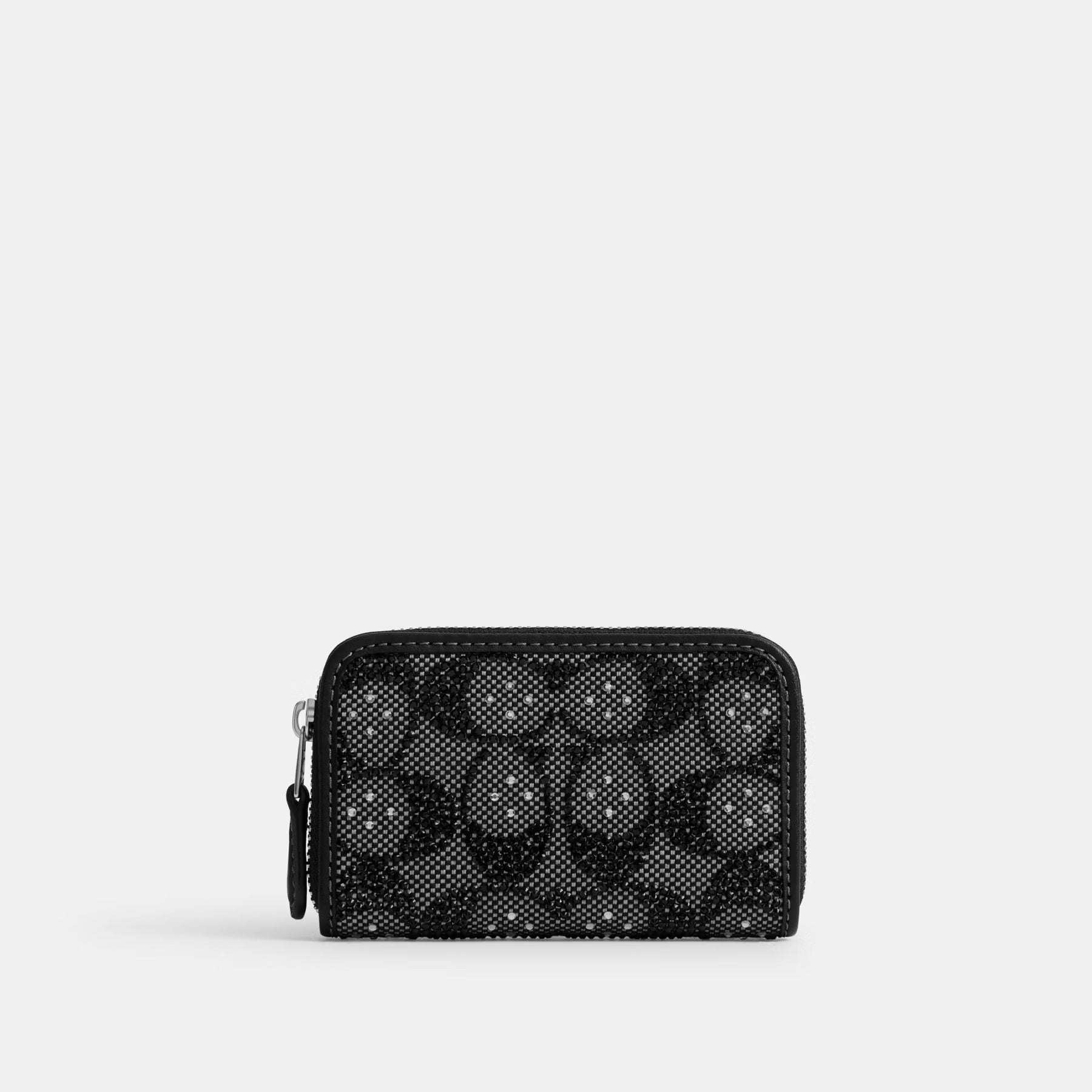 Small Zip-Around Card Case in Signature Jacquard
