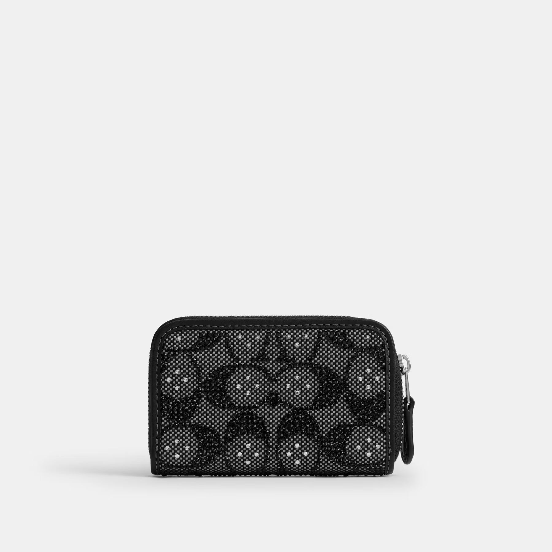 Small Zip-Around Card Case in Signature Jacquard