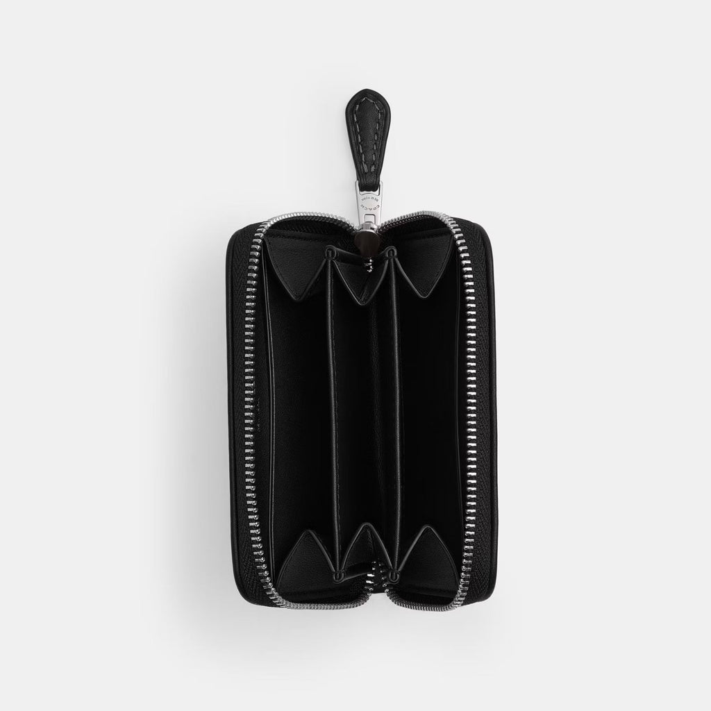 Small Zip-Around Card Case in Signature Jacquard