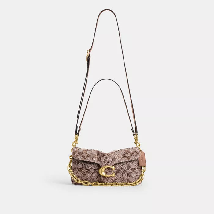 Tabby Shoulder Bag 26 In Crystal Signature Jacquard